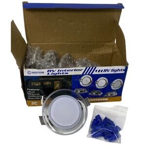 NWT ~ Set of 5 RV Camper Trailor Ceiling Recessed Lights ~ 3 Color 3 Watts 12 V